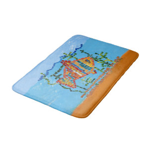 Gold Fish Mosaic Bath Mat