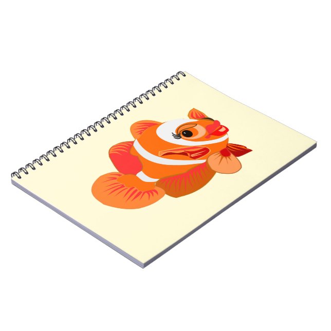 Gold Fish Notebook - Your Colours - Text (Left Side)