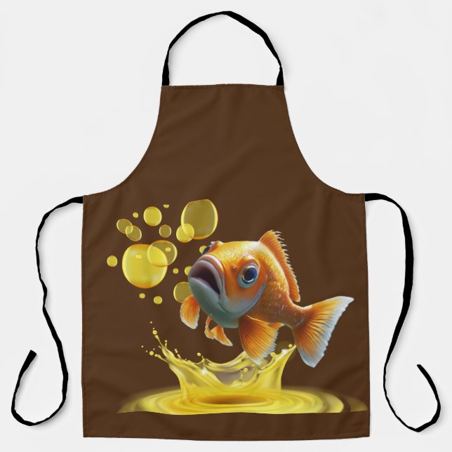 Gold Fish on Men's-Apron Apron (Front)