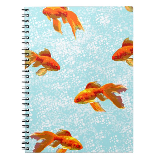 gold fish pattern notebook (Front)