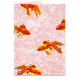 Gold fish pattern pink
