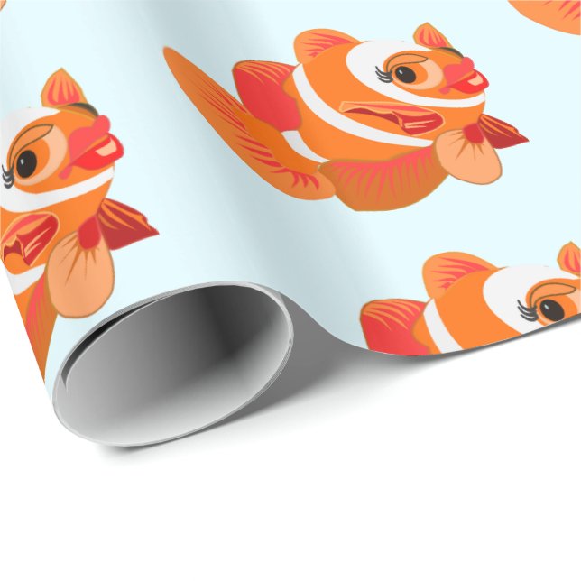 Gold Fish Wrapping Paper - Customizable (Roll Corner)