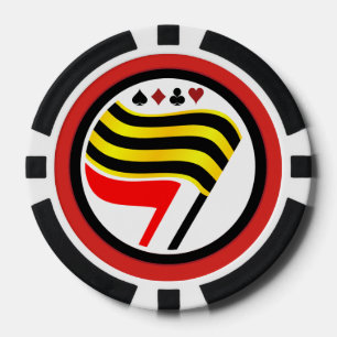 Gold Flag Poker Chips