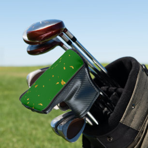 Gold Flakes on Emerald Green Golf Head Cover