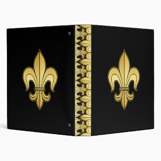 Gold Fleur de lis Binder