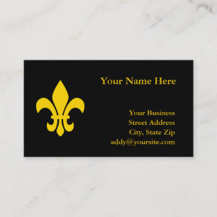 Gold Fleur de Lis Business Card