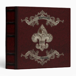 Gold Fleur-de-lis Canvas Look Gothic Photo Album Binder