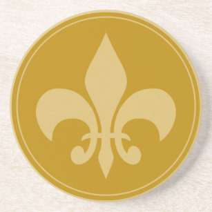 Gold Fleur-De-Lis Coaster