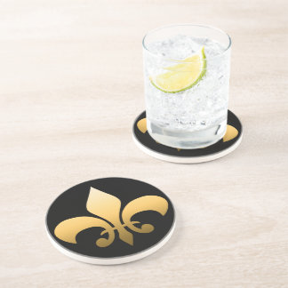 Gold Fleur de Lis Coaster