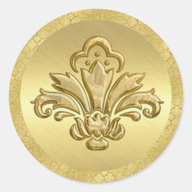 Gold Fleur de Lis Envelope Seal (Front)