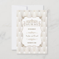 Gold Fleur-de-lis Great Gatsby 20s Style Wedding