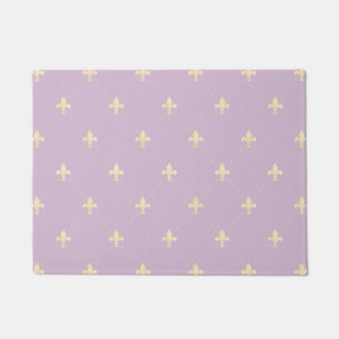 Gold Fleur-de-Lis Lilac 18x24 Doormat