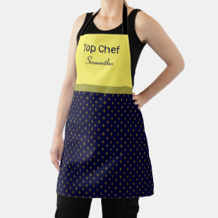 Gold Fleur-de-lis Personalized Apron