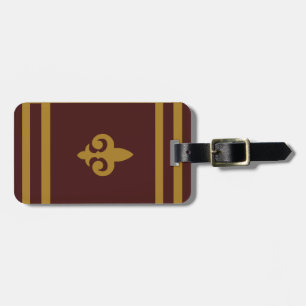 Gold Fleur-de-lis Personalized Luggage Tag