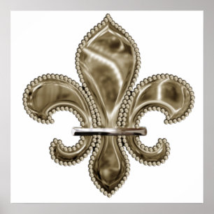 Gold Fleur de Lis Print
