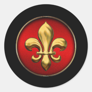 Gold Fleur de Lis Sticker