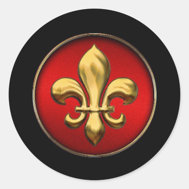 Gold Fleur de Lis Sticker (Front)