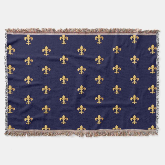 Gold Fleur de Lys Blanket (Front)