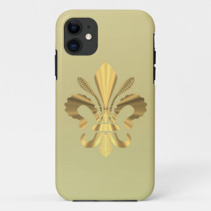 Gold fleur de lys iPhone 11 case