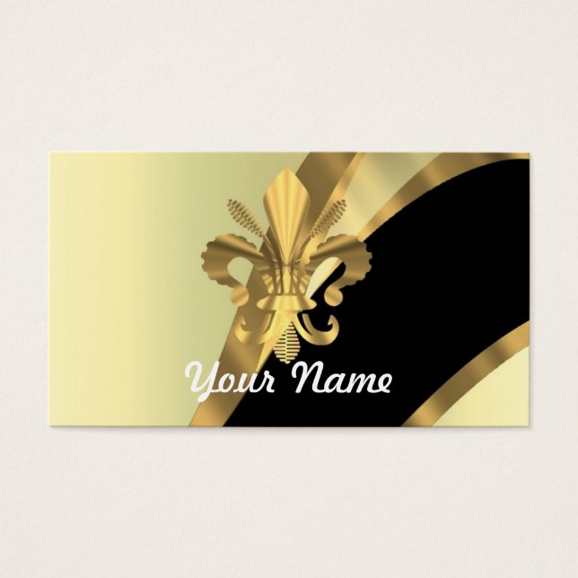 Gold fleur de lys personalized (Front)