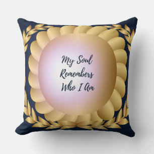 Gold Floral Affirmation Pillow – My Soul Remembers
