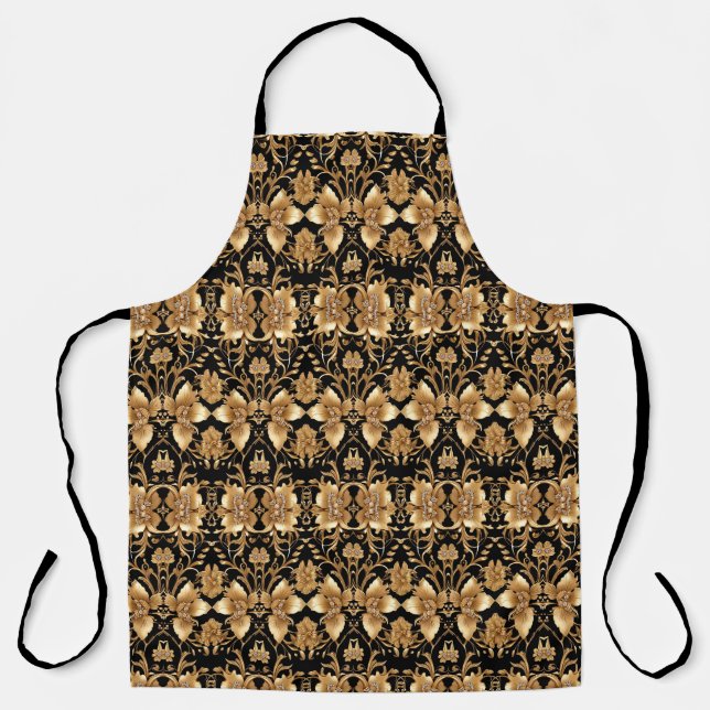 Gold Floral Apron (Front)