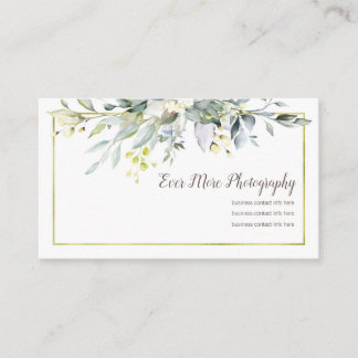 Gold Floral Boho | Business Cards | Photography