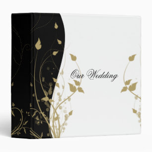 Gold Floral Curved Binder