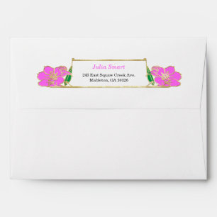 Gold Floral design with frame Envelope