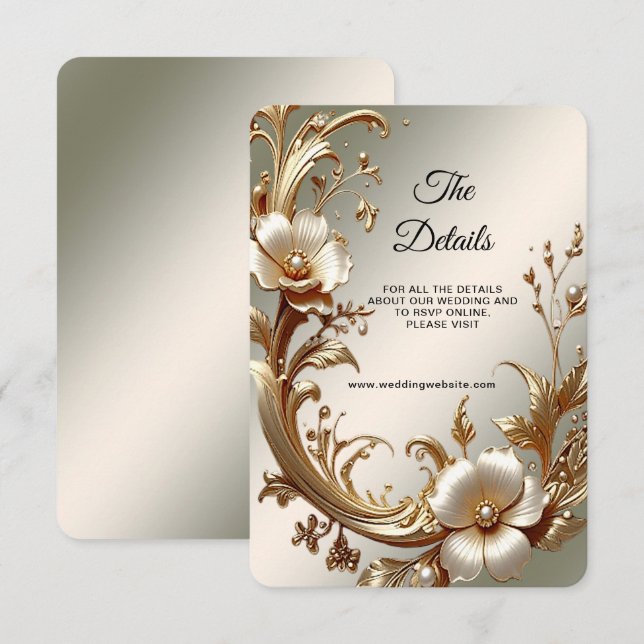 Gold Floral Detail Enclosure (Front/Back)