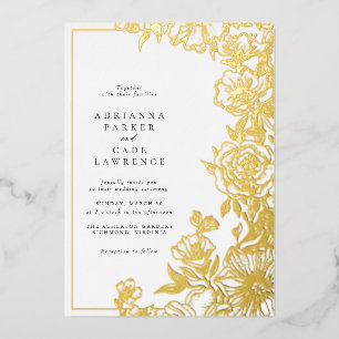 Gold Floral Elegant Garden Wedding