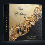 Gold Floral Embellishments Album Binder<br><div class="desc">Beautiful Gold Floral Embellishments Album Binder</div>
