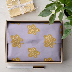 Gold Floral Girl Princess Birthday Party Tissue Paper