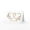 Gold Floral Hearts Wedding Greeting Card