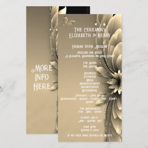 Gold floral Invitation"