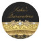 Gold Floral & Lace Quinceanera Sticker