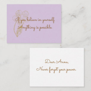 Gold Floral Lavender Anything Is Possible Card