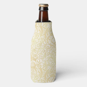 Gold floral leaves pattern bottle cooler