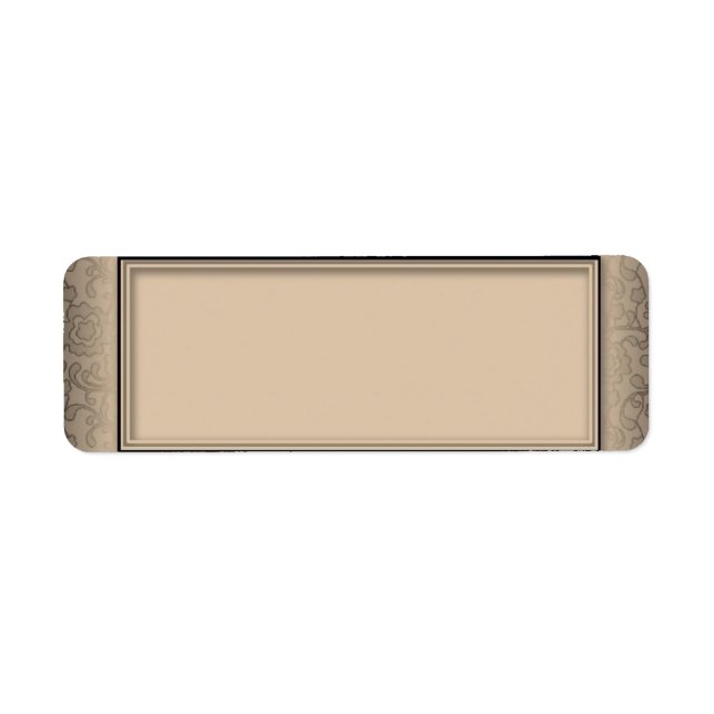 Gold Floral Swirls Blank Address Labels (Front)