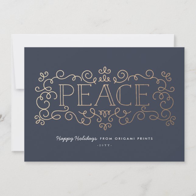 Gold Flourish Corporate Holiday (Front)