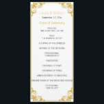 Gold Flourish Wedding Program<br><div class="desc">Modern and elegant design printed Gold Flourish Wedding Programs that can be customized with your text. Check out the Graphic Art Design store for other products that match this design!</div>