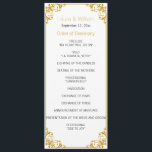 Gold Flourish Wedding Program<br><div class="desc">Modern and elegant design printed Gold Flourish Wedding Programs that can be customized with your text. Check out the Graphic Art Design store for other products that match this design!</div>