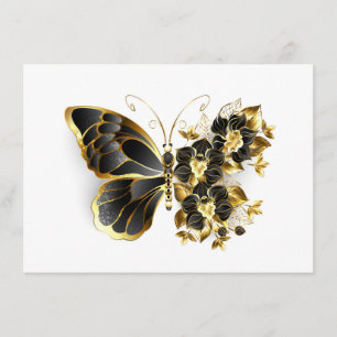 Gold Flower Butterfly with Black Orchid Menu