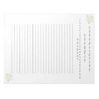 Gold flower  notepad