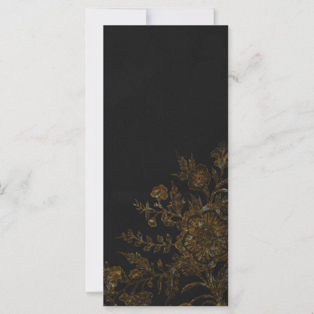 Gold Flower on Black Background (Front)
