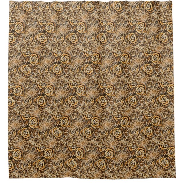 Gold Flower Print Pattern Classy Chic Bold Luxury (Front)