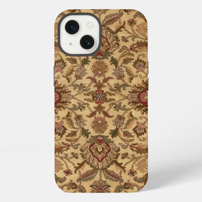 Gold Flowers Arabesque oriental tapastery iPhone Case (Back)