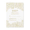 Gold Flowers on White Response RSVP Card