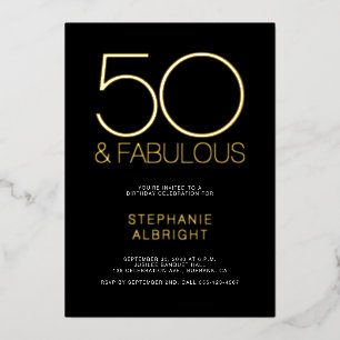 Gold Foil 50 and Fabulous 50th Birthday Party