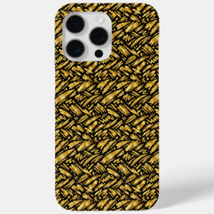 Gold Foil Abstract Pattern iPhone 15 Pro Max Case